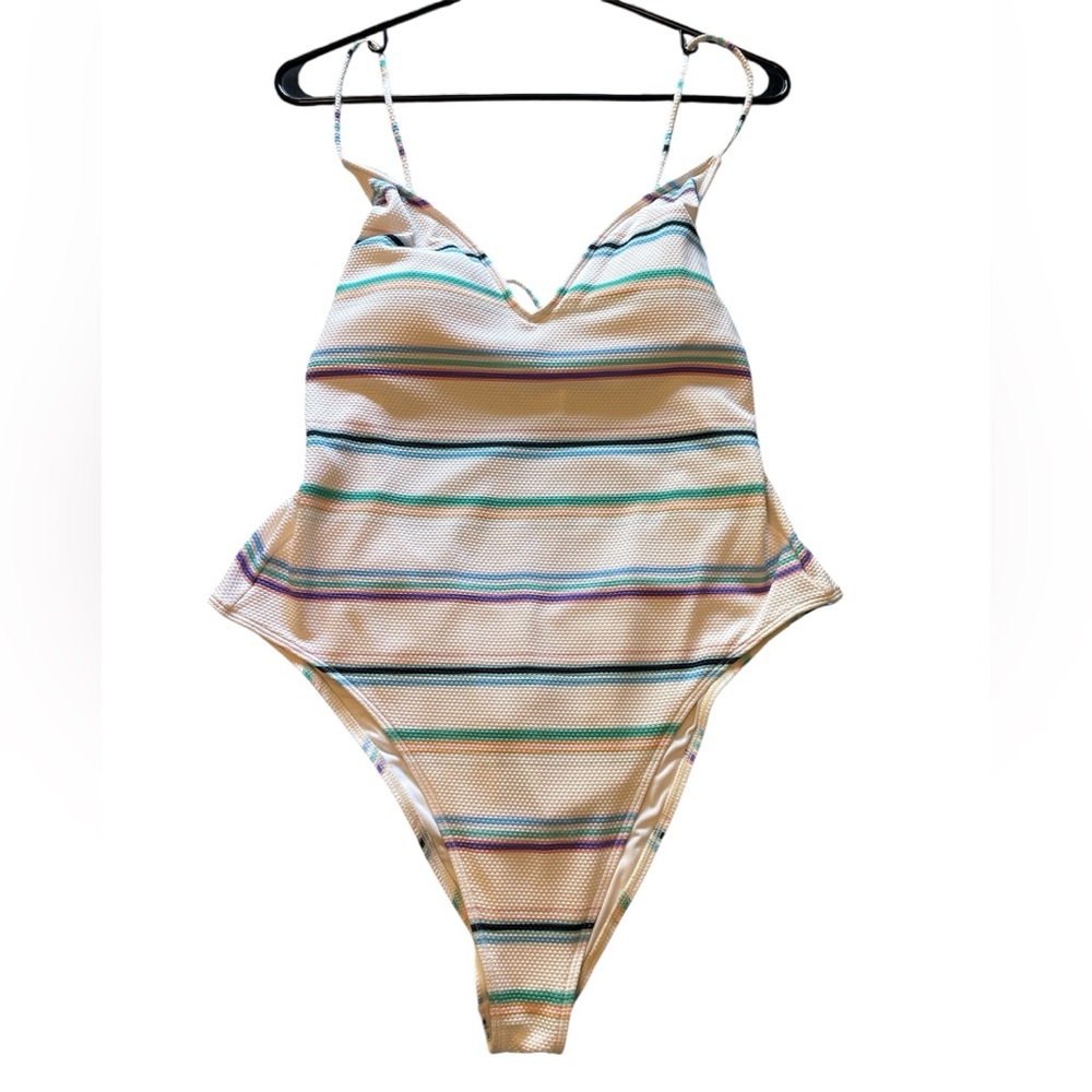 O’Neill Lowtide Porto Striped One-Piece Swimsuit XL